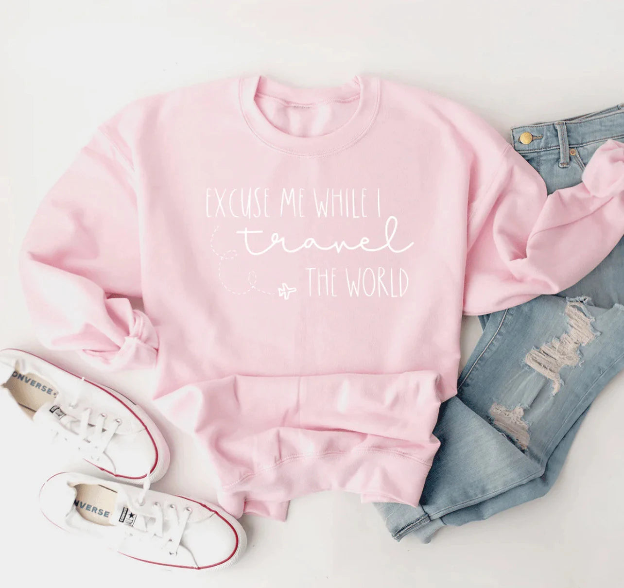 Excuse Me While I Travel the World Crewneck